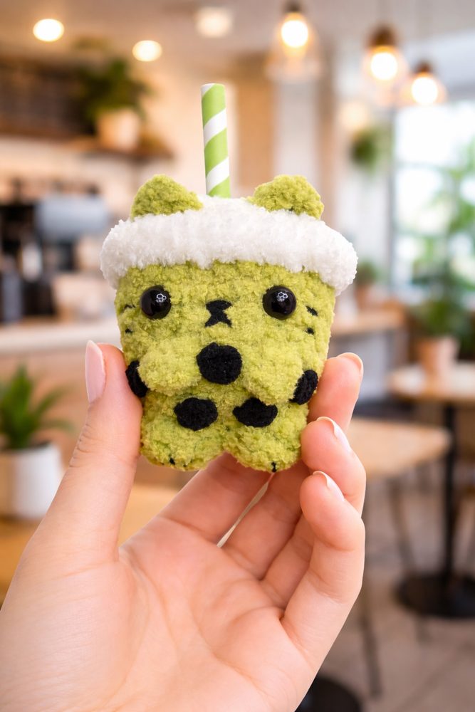 Matcha Kitty Boba Plush view 2