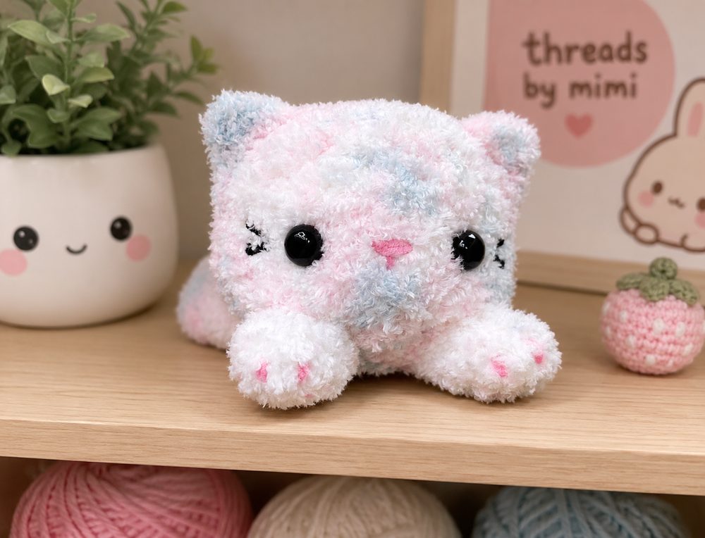 Cotton Candy Loaf Cat Plush view 5
