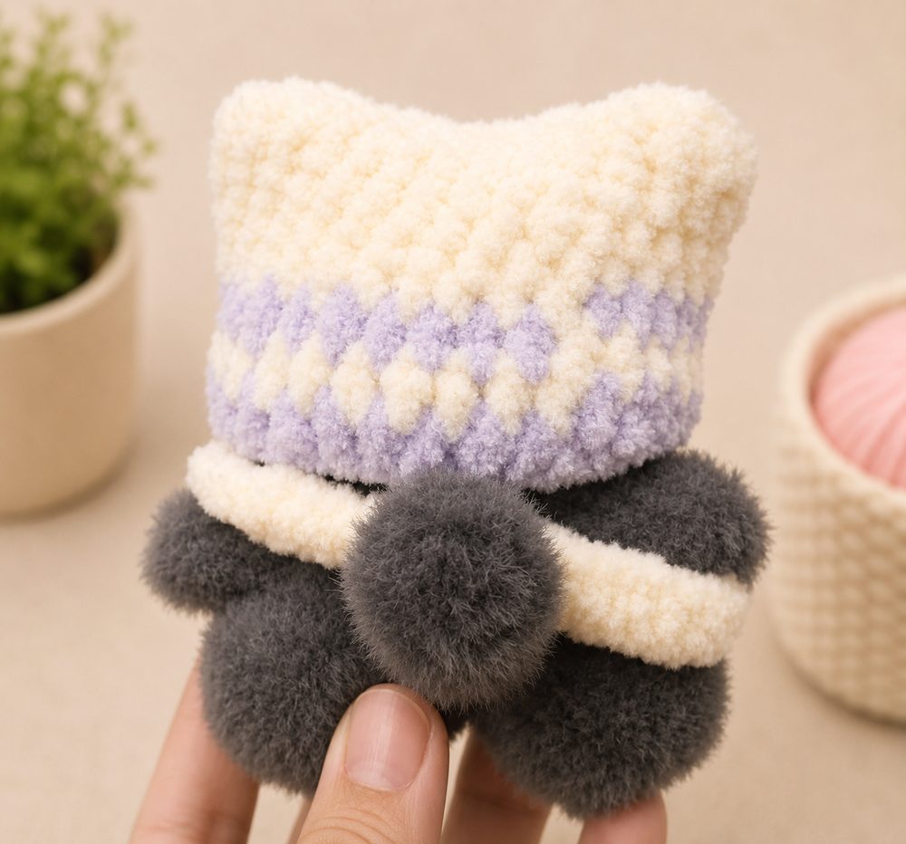 Cozy Kitten with Beanie view 2