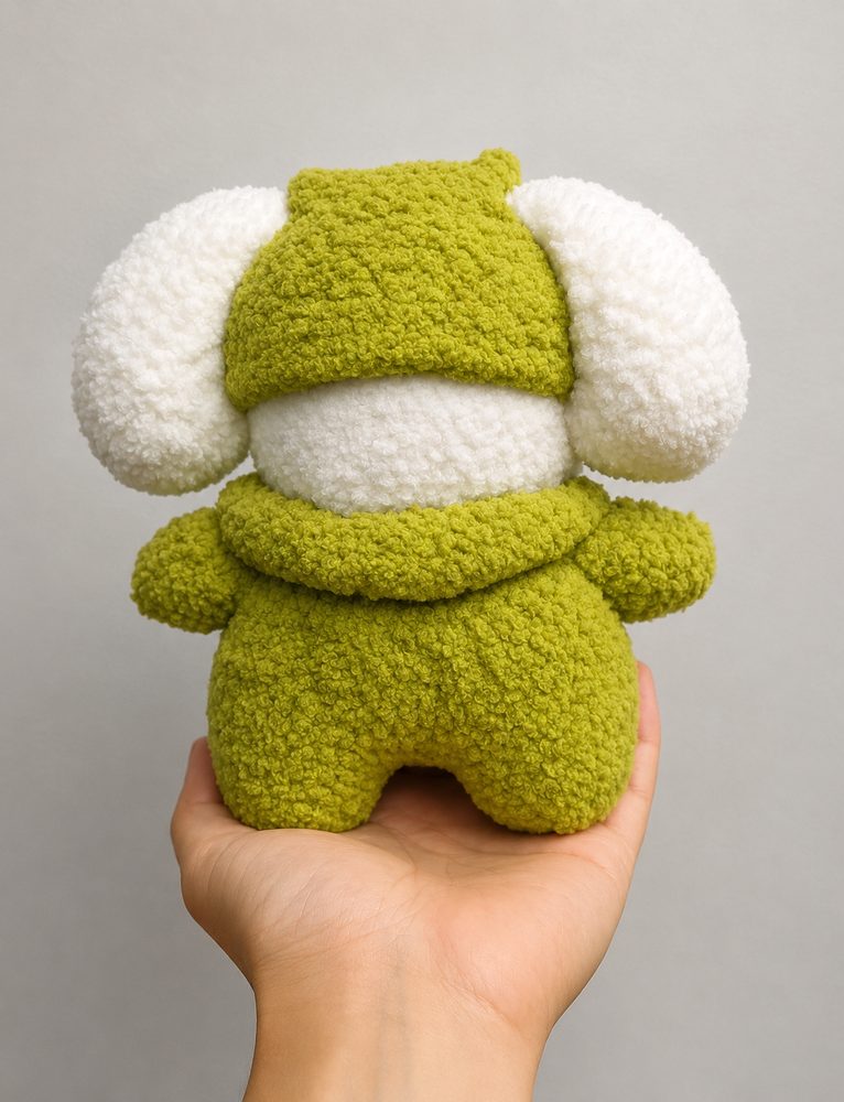 Puppy in Frog Outfit view 3