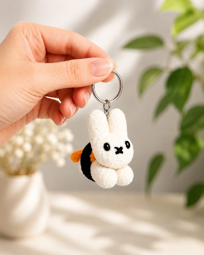 Miffy Shrimp Tempura - Mini Keychain