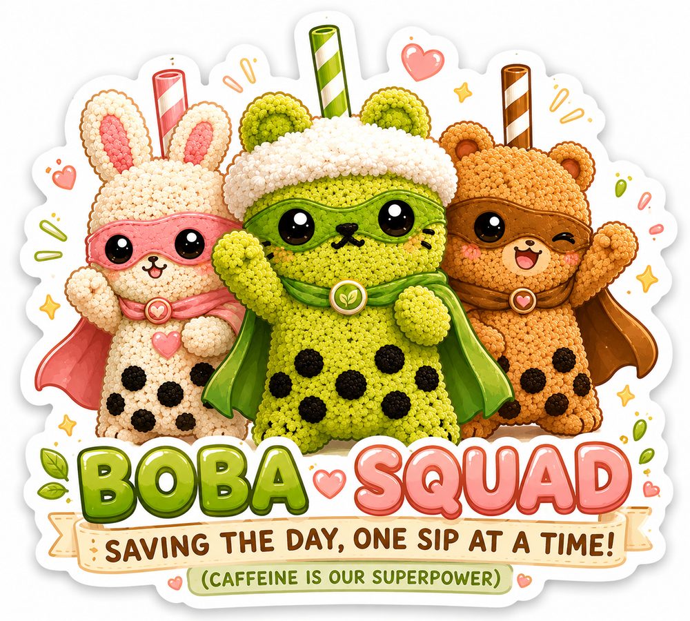 Boba Lover Stickers view 4